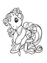 coloriage petit poney ballerine se prepare